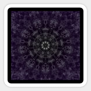 Mandala 3 - Smokey Flowers, purple Sticker